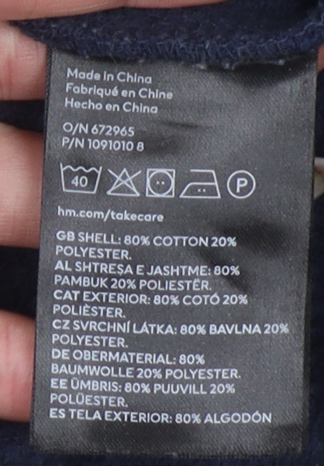 Womens UK Size 12 H&M Blue Pullover Sweatshirt