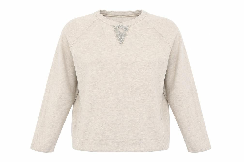 Womens UK Size 12 Peserico Beige Pullover Sweatshirt