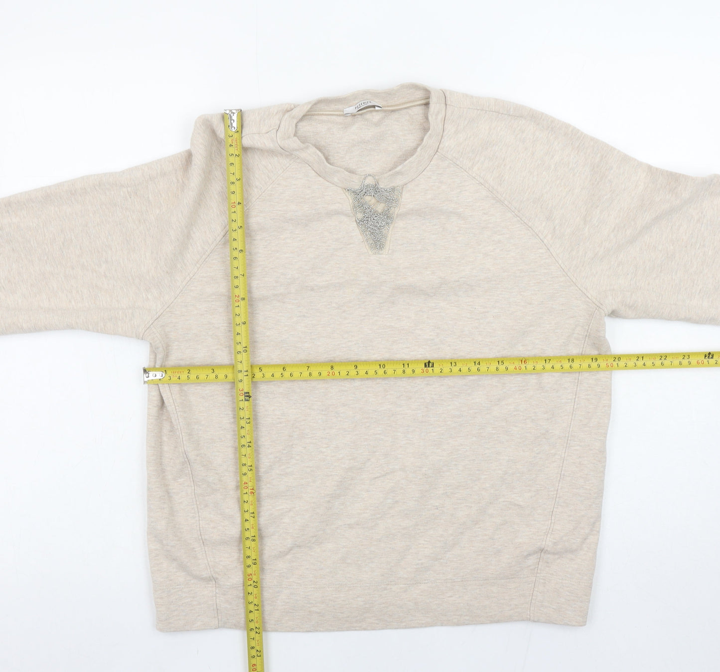 Womens UK Size 12 Peserico Beige Pullover Sweatshirt