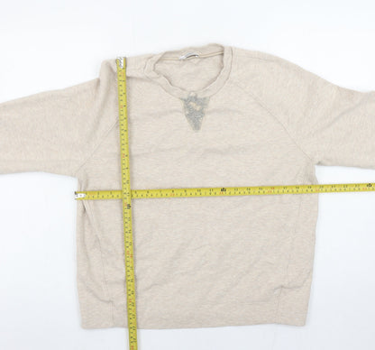Womens UK Size 12 Peserico Beige Pullover Sweatshirt