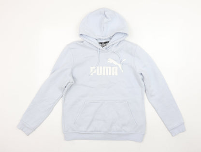 Womens UK Size M PUMA Blue Pullover Hoodie