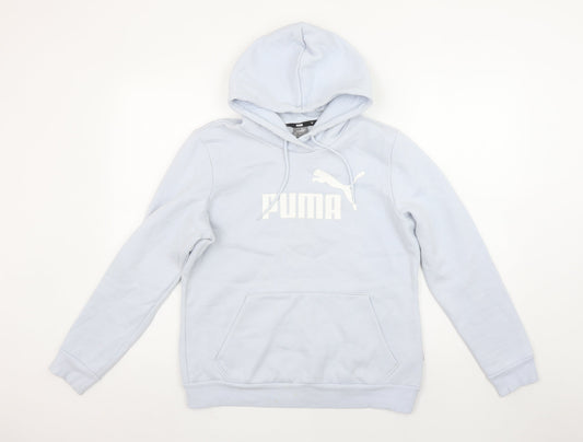 Womens UK Size M PUMA Blue Pullover Hoodie
