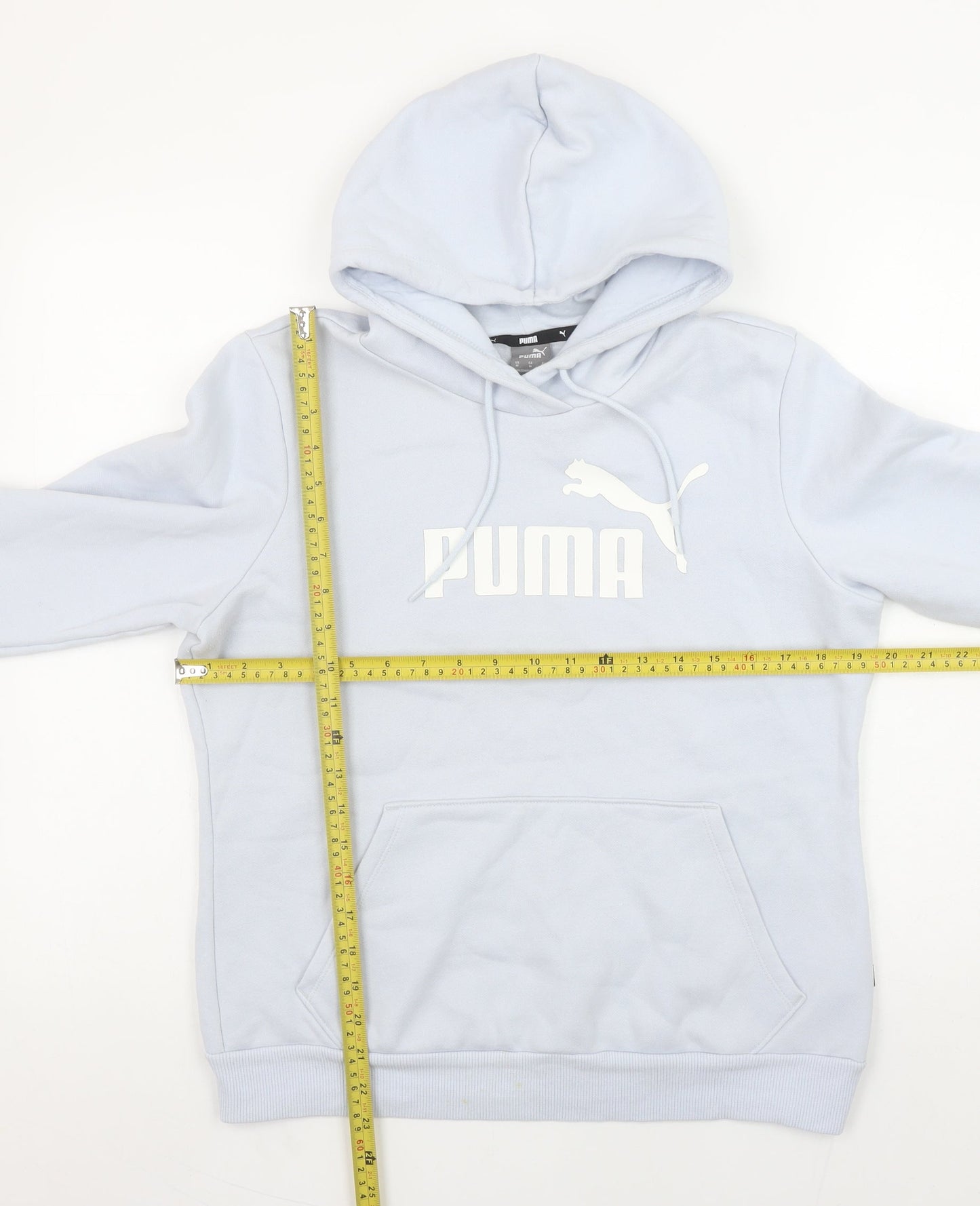 Womens UK Size M PUMA Blue Pullover Hoodie