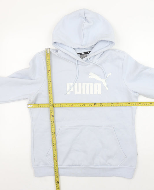 Womens UK Size M PUMA Blue Pullover Hoodie