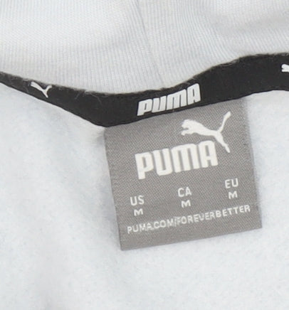 Womens UK Size M PUMA Blue Pullover Hoodie