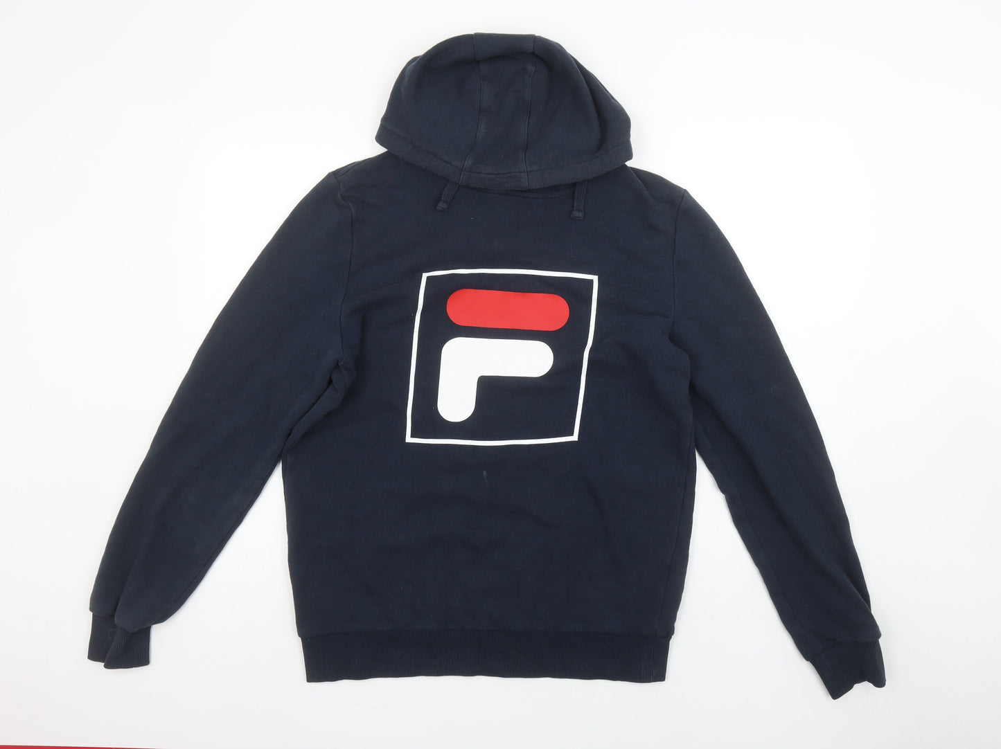 Mens UK Size L FILA Blue Pullover Hoodie
