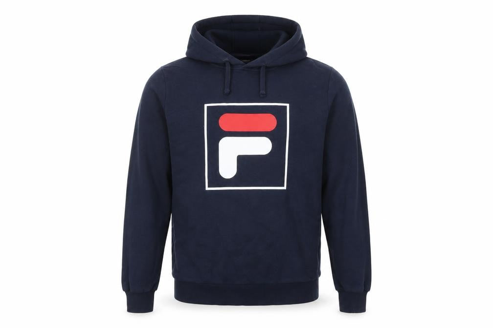 Mens UK Size L FILA Blue Pullover Hoodie