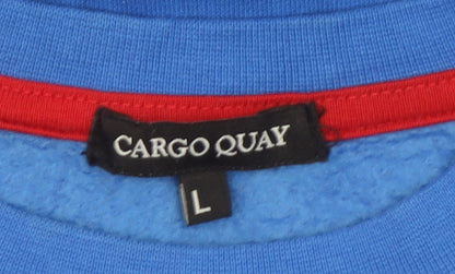 Womens UK Size L Cargo Quay Blue Pullover Sweatshirt