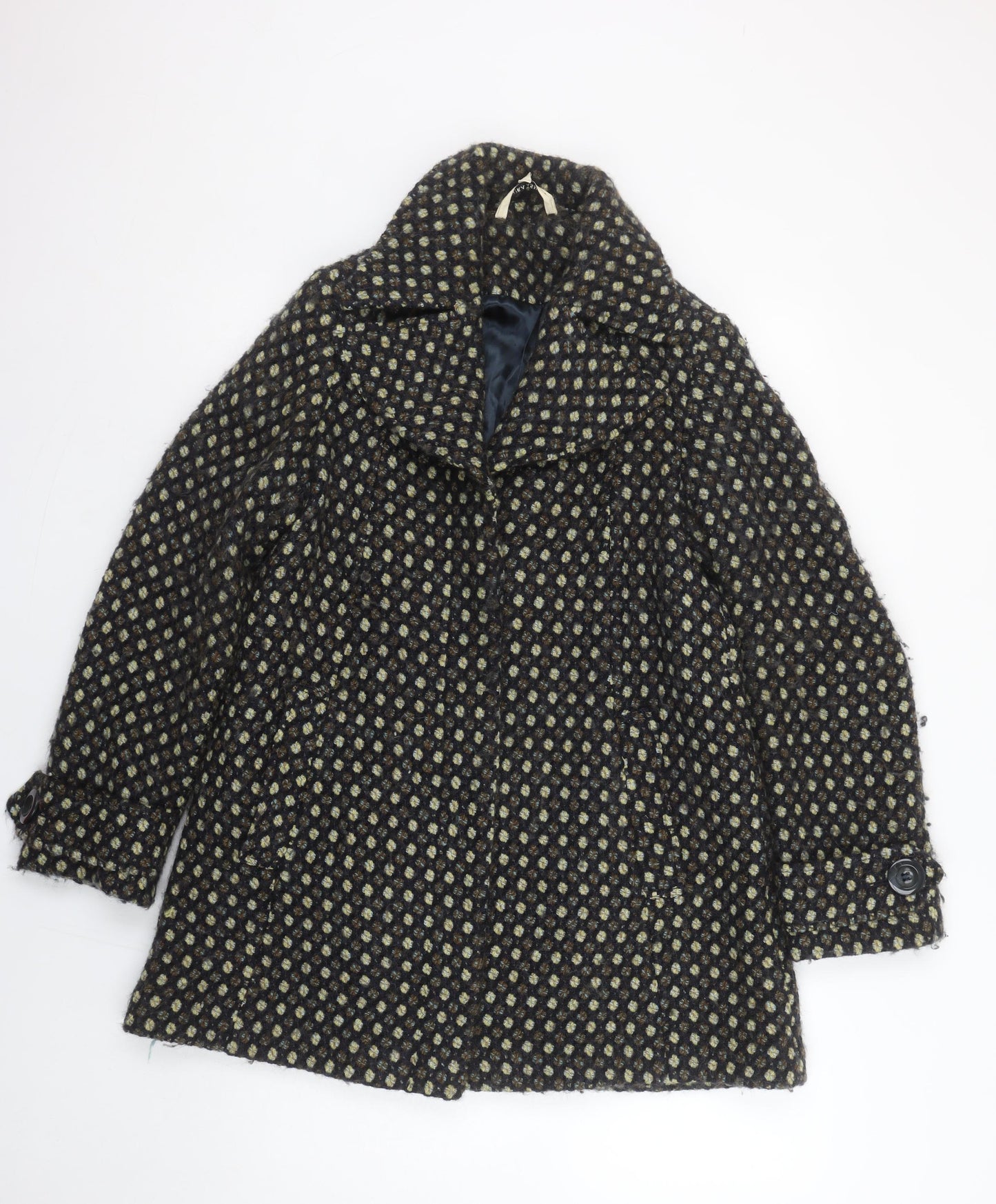 Womens UK Size 14 Laura Ashley Black Overcoat