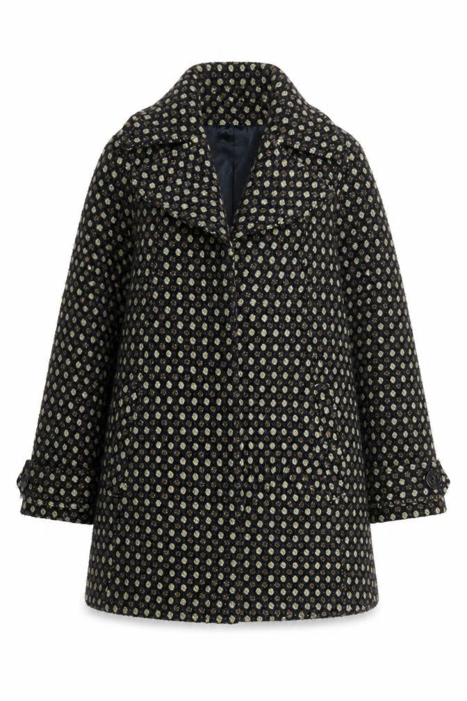 Womens UK Size 14 Laura Ashley Black Overcoat