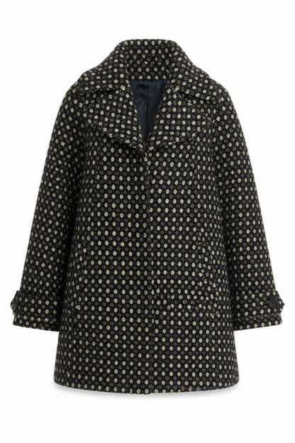 Womens UK Size 14 Laura Ashley Black Overcoat