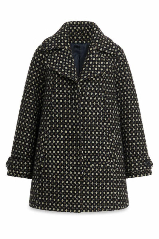 Womens UK Size 14 Laura Ashley Black Overcoat