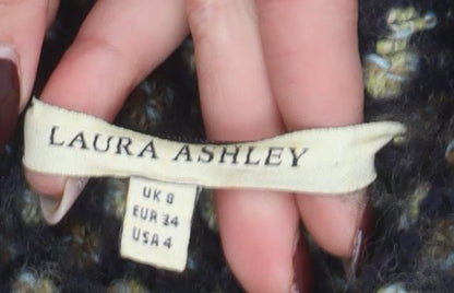 Womens UK Size 14 Laura Ashley Black Overcoat