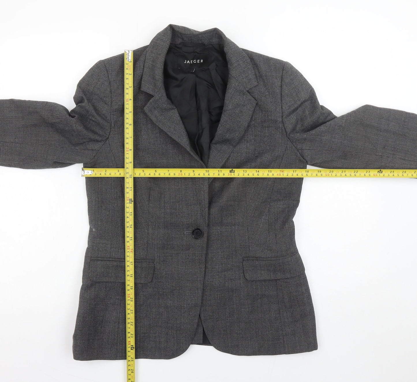 Womens UK Size 10 Jaeger Regular Grey Blazer