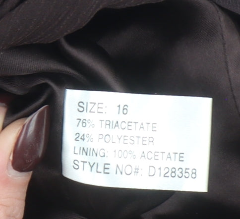 Womens UK Size 16 Platinum Regular Brown Blazer