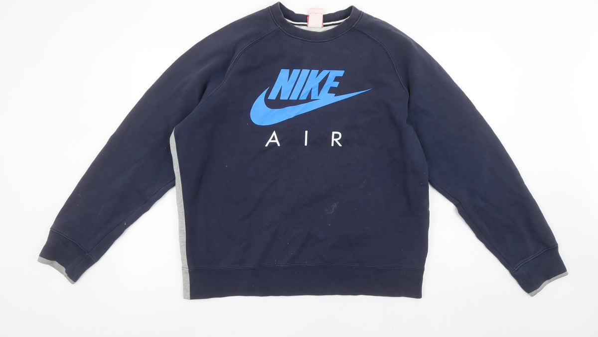 Mens UK Size L Nike Blue Pullover Sweatshirt