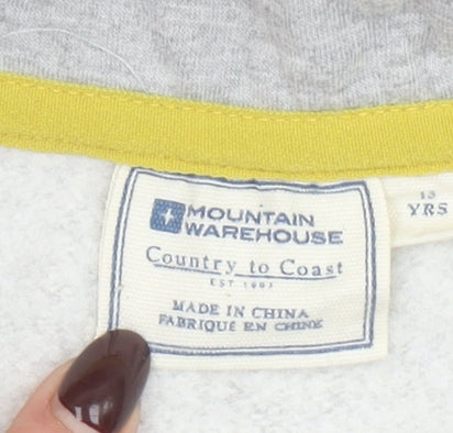 Boys UK Size 13 Years Mountain Warehouse Grey Pullover Hoodie