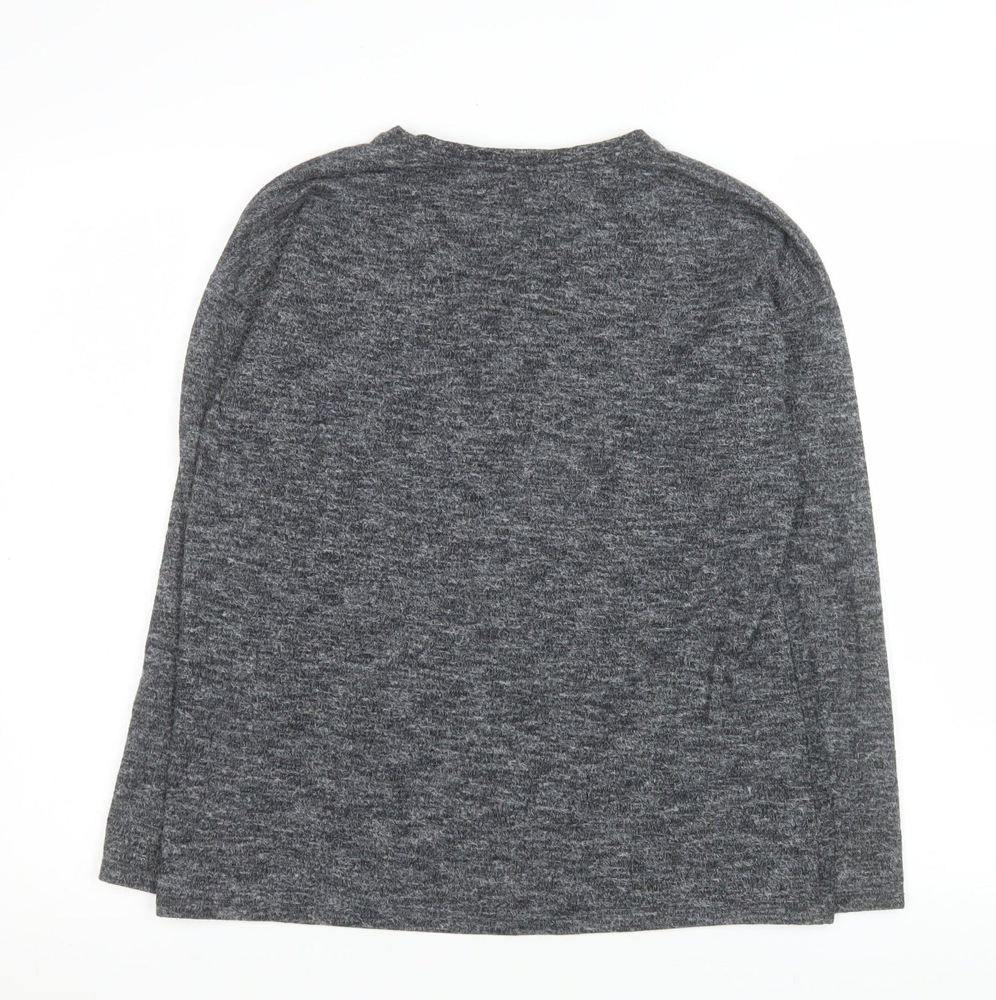 Womens UK Size 12 Zara Grey Jersey T-Shirt