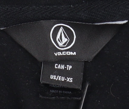 Womens UK Size XS Volcom Black Pullover Hoodie
