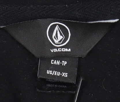 Womens UK Size XS Volcom Black Pullover Hoodie
