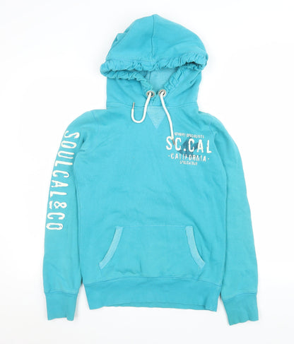 Womens UK Size 6 SoulCal & Co Blue Pullover Hoodie