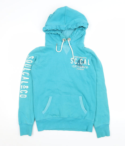 Womens UK Size 6 SoulCal & Co Blue Pullover Hoodie