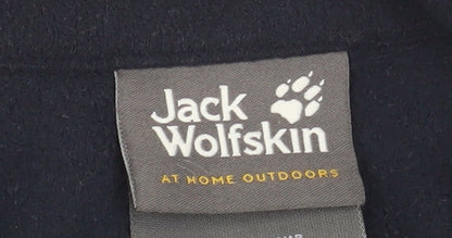 Jack Wolfskin Blue Fleece Full Zip Jacket Unisex Kids 8 Hiking Outdoor Layer
