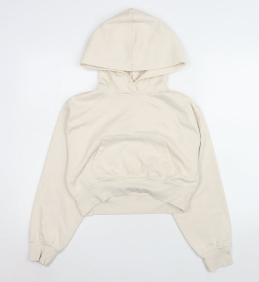 Womens UK Size S Zara Beige Pullover Hoodie