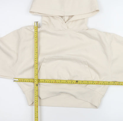 Womens UK Size S Zara Beige Pullover Hoodie