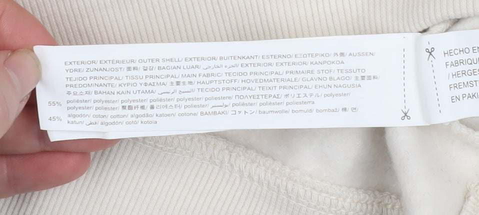 Womens UK Size S Zara Beige Pullover Hoodie