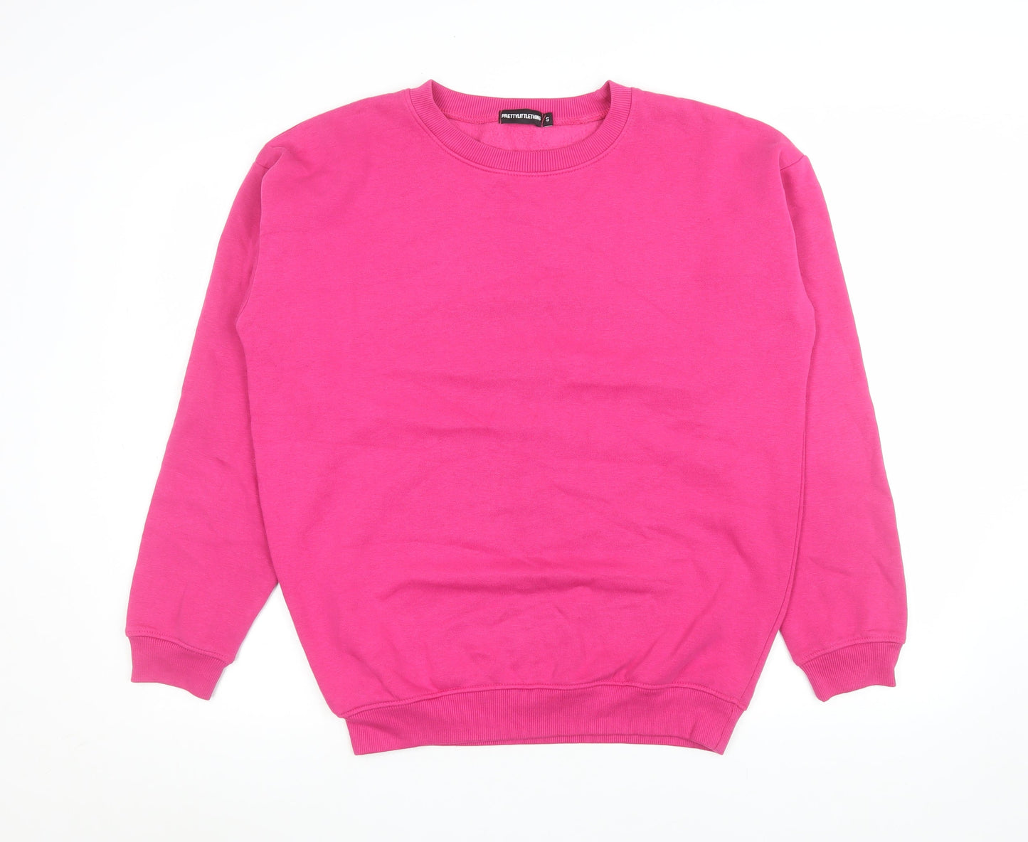 Womens UK Size S PRETTYLITTLETHING Pink Pullover Sweatshirt