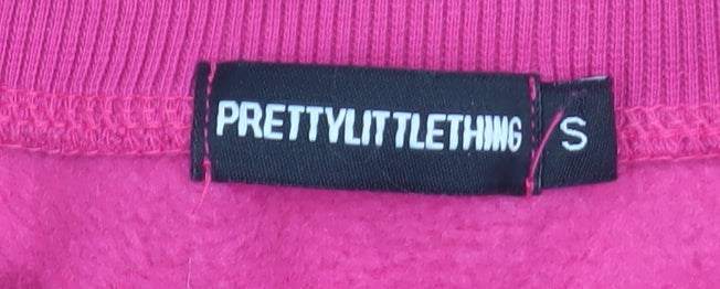Womens UK Size S PRETTYLITTLETHING Pink Pullover Sweatshirt