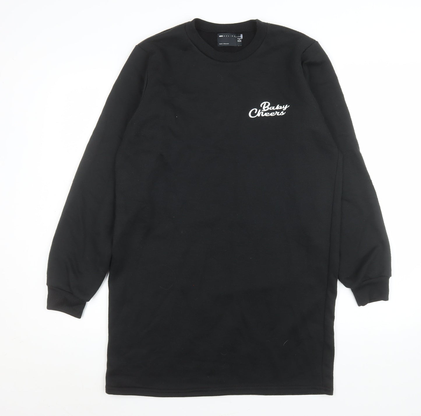 Womens UK Size 8 ASOS Design Black Pullover Sweatshirt