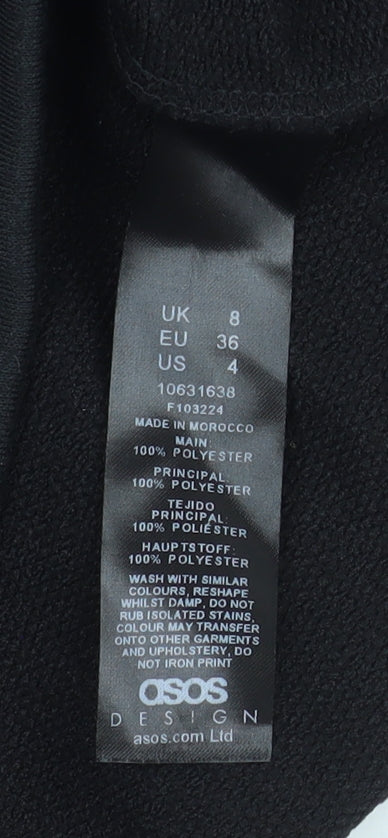 Womens UK Size 8 ASOS Design Black Pullover Sweatshirt