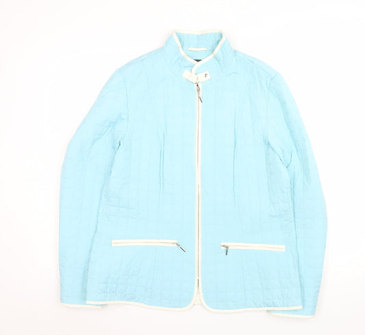 Womens UK Size 10 K Separates Blue Quilted Coat