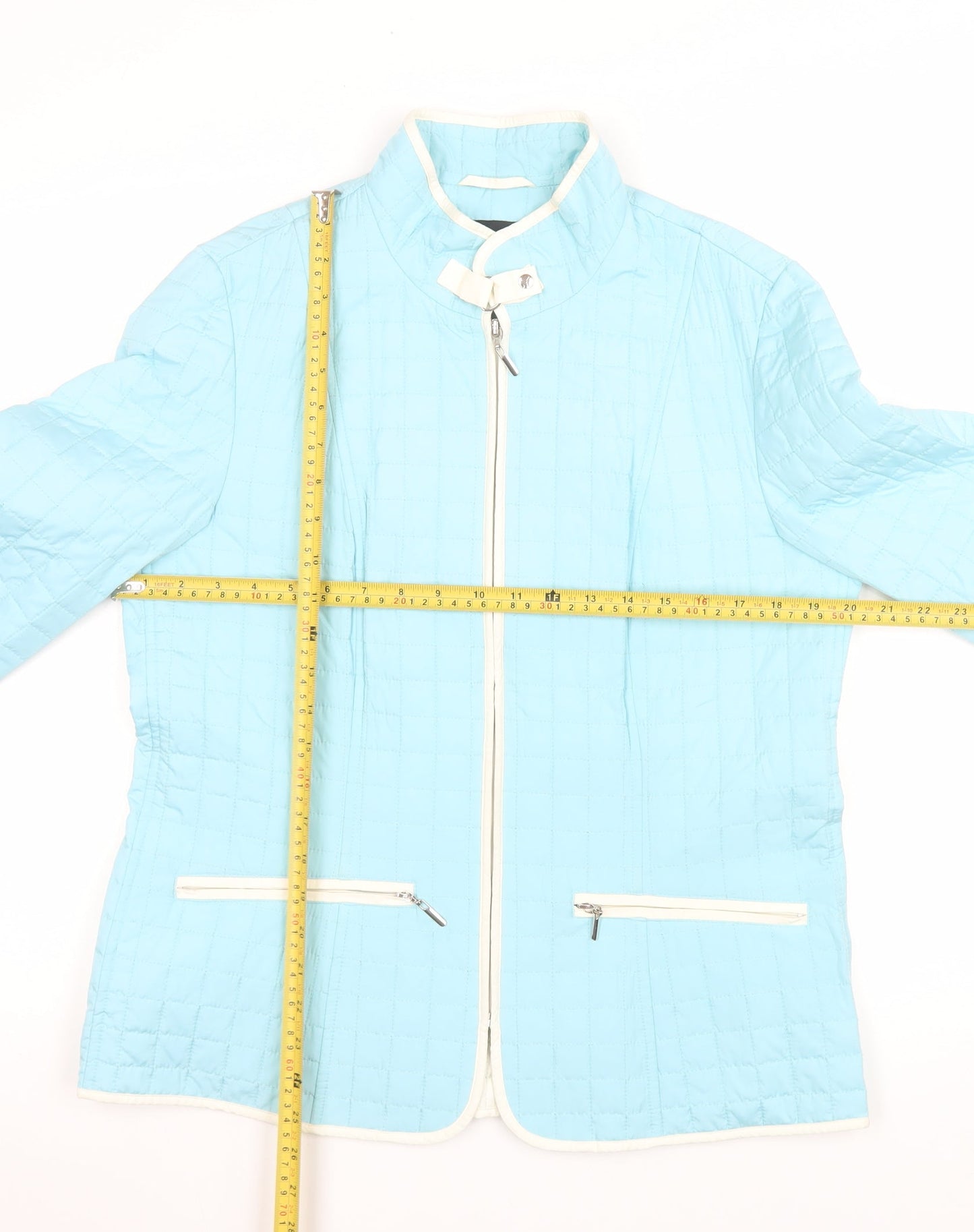 Womens UK Size 10 K Separates Blue Quilted Coat