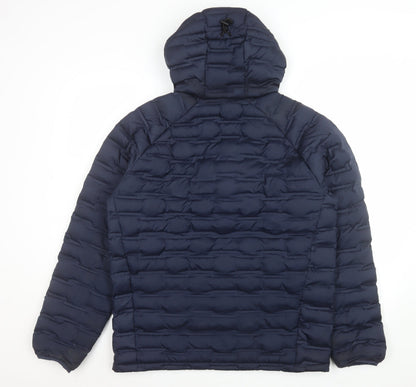 Mens UK Size L Woodland Blue Puffer Jacket