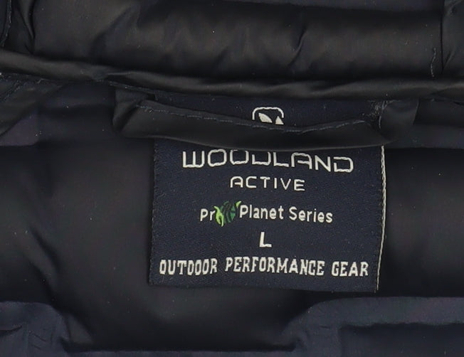 Mens UK Size L Woodland Blue Puffer Jacket
