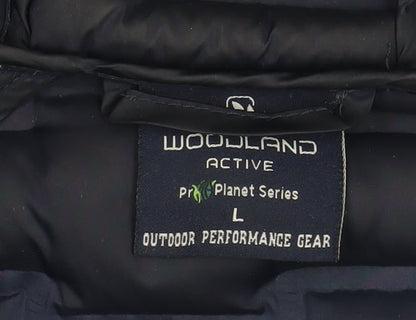 Mens UK Size L Woodland Blue Puffer Jacket