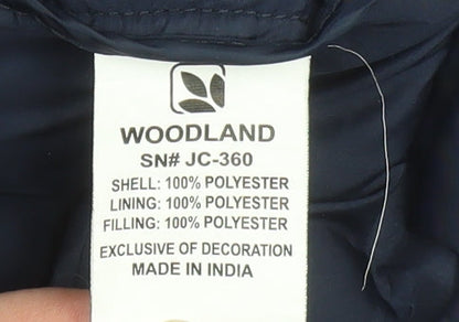 Mens UK Size L Woodland Blue Puffer Jacket