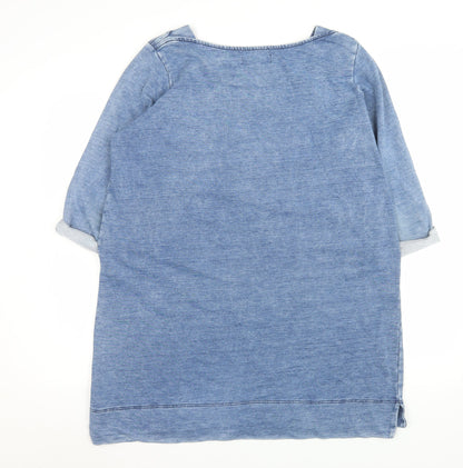 Womens UK Size 16 NEXT Blue Tunic T-Shirt