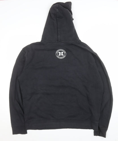 Mens UK Size XL Russell Black Pullover Hoodie