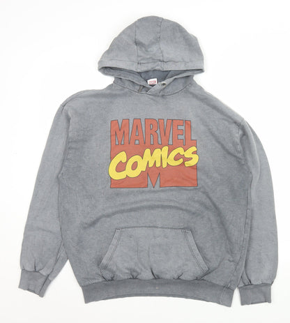 Mens UK Size S Marvel Grey Pullover Hoodie