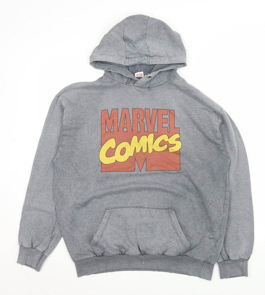 Mens UK Size S Marvel Grey Pullover Hoodie