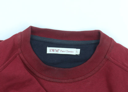 Mens UK Size L EWM Red Pullover Sweatshirt