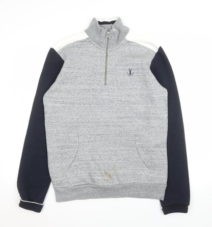 Mens UK Size S NEXT Grey 1/2 Zip Sweatshirt