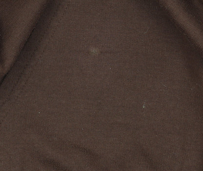 Unisex Adults UK Size S boohooMAN Brown Pullover Hoodie