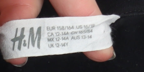 Teens UK Size 164 H&M Black Pullover Hoodie