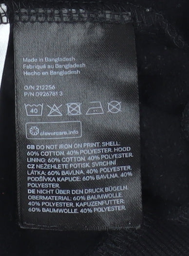 Teens UK Size 164 H&M Black Pullover Hoodie