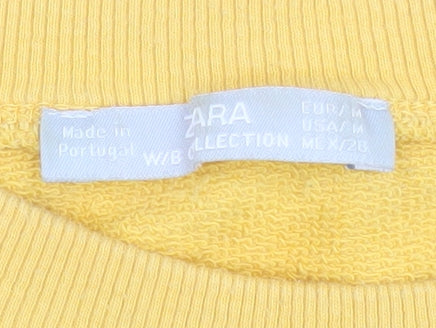 Womens UK Size M Zara Yellow Pullover Sweatshirt